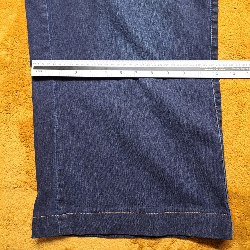 Wit & Wisdom Emma Wide Leg Crop JeansWomen 18 Dark Indigo Excellent Patch Pocket - Picture 8 of 11